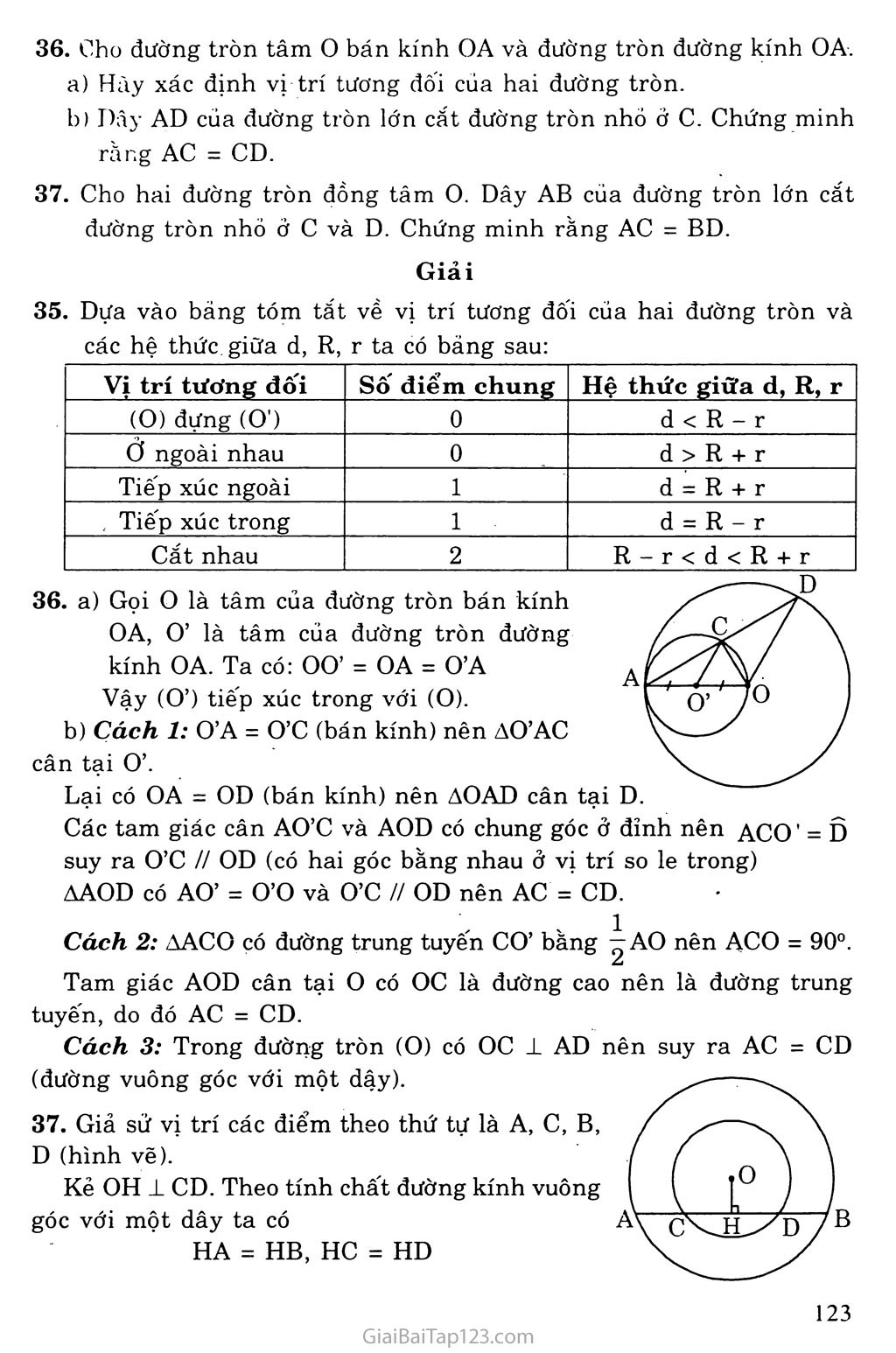 Bài 8. Vị trí tương đối của hai đường tròn (tiếp theo) trang 3