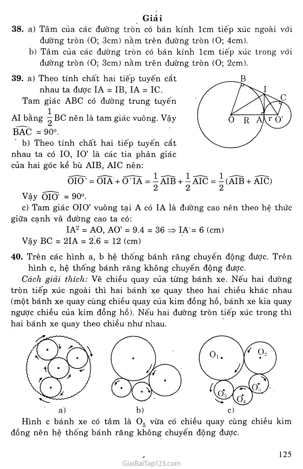 Bài 8. Vị trí tương đối của hai đường tròn (tiếp theo) trang 5