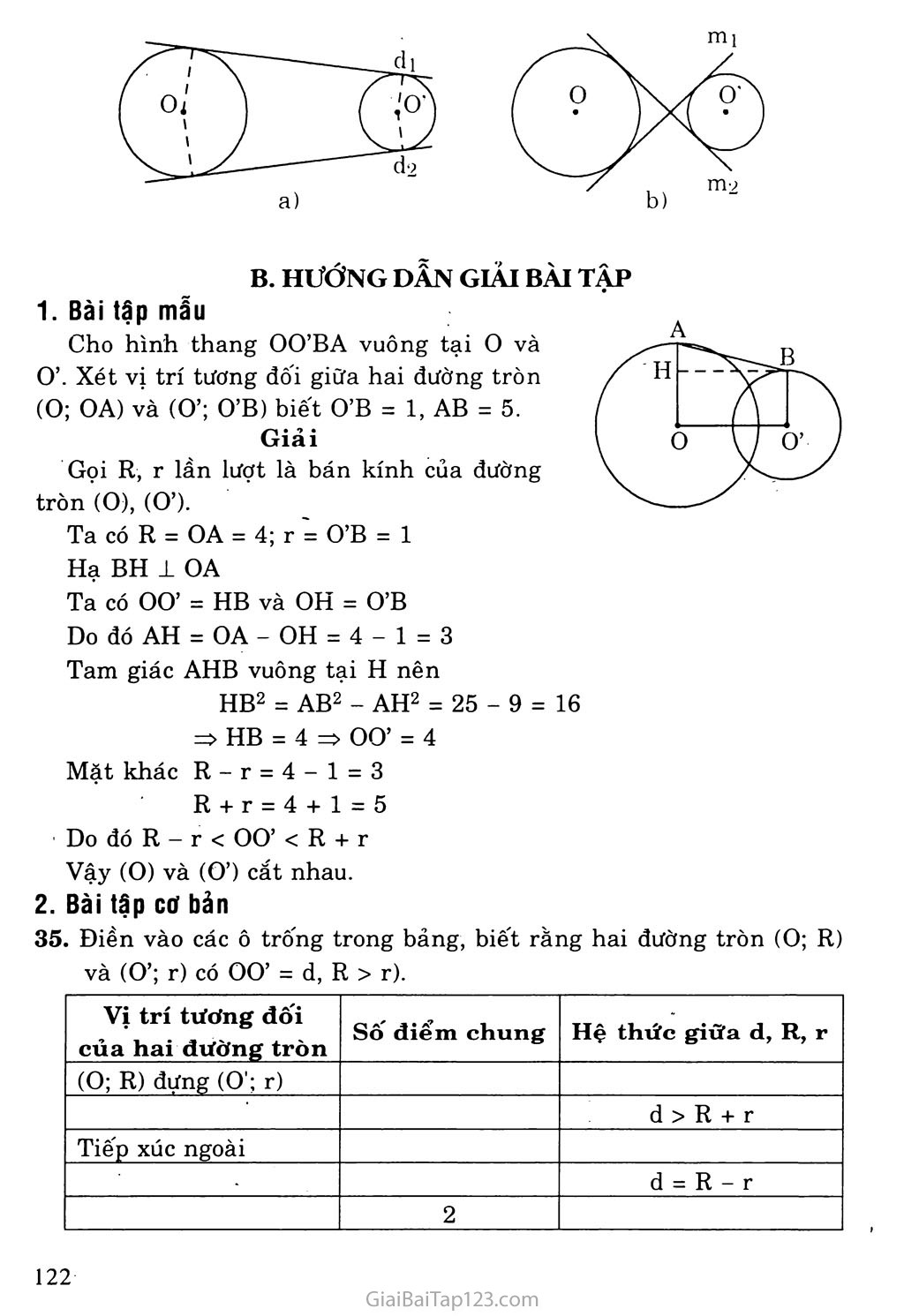 Bài 8. Vị trí tương đối của hai đường tròn (tiếp theo) trang 2