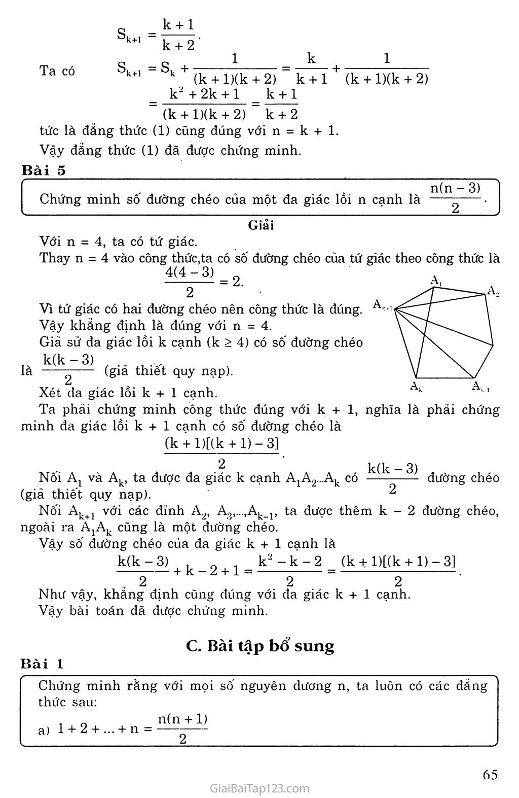 Vấn đề 1. Phương pháp qui nạp toán học trang 5