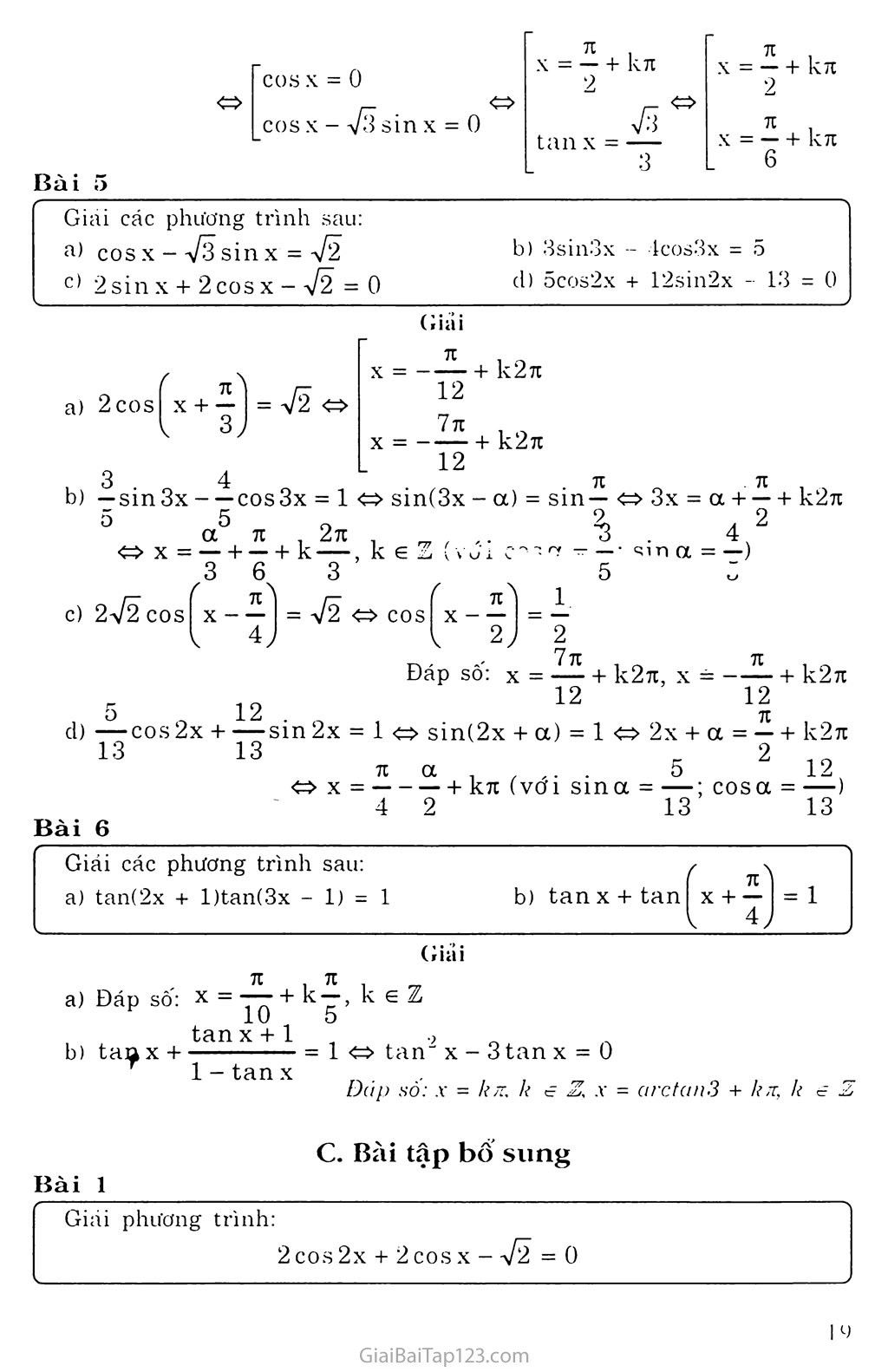 Vấn đề 3. Một số phương trình lượng giác thường gặp trang 4