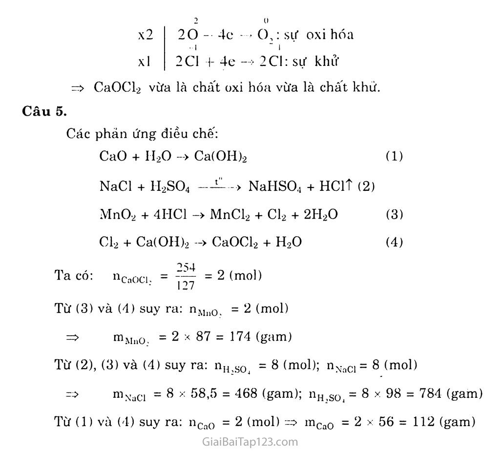 Bài 23. Sơ lược về hợp chất có oxi của clo trang 4