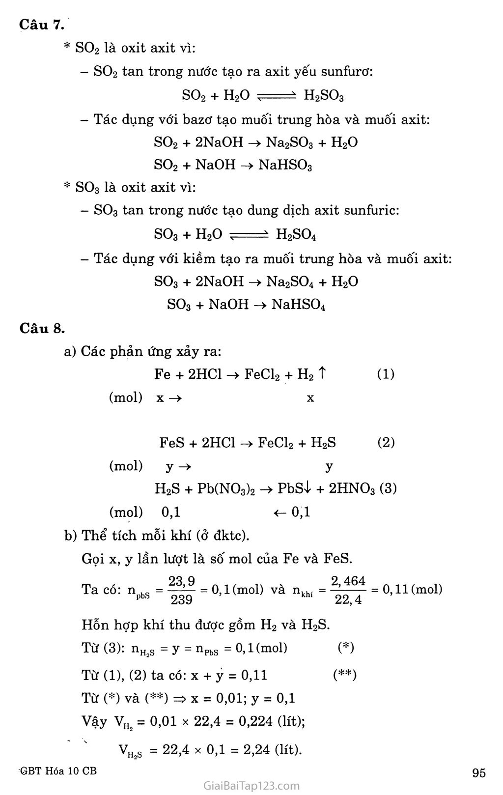 Bài 28. Hiđro sunfua, lưu huỳnh dioxit, lưu huỳnh trioxit trang 5