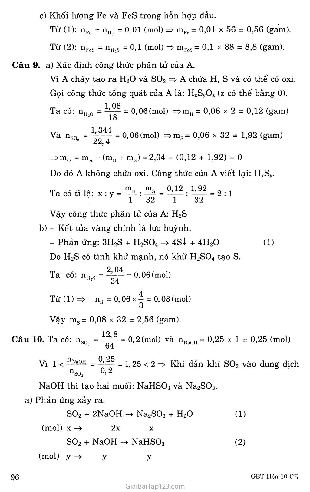 Bài 28. Hiđro sunfua, lưu huỳnh dioxit, lưu huỳnh trioxit trang 6