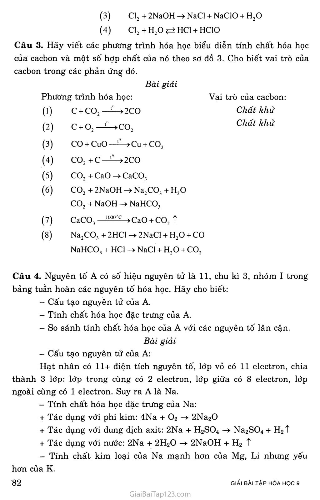 Bài 32. Luyện tập chương III: Phi kim - Sơ lược về bảng tuần hoàn các nguyên tố hóa học trang 2