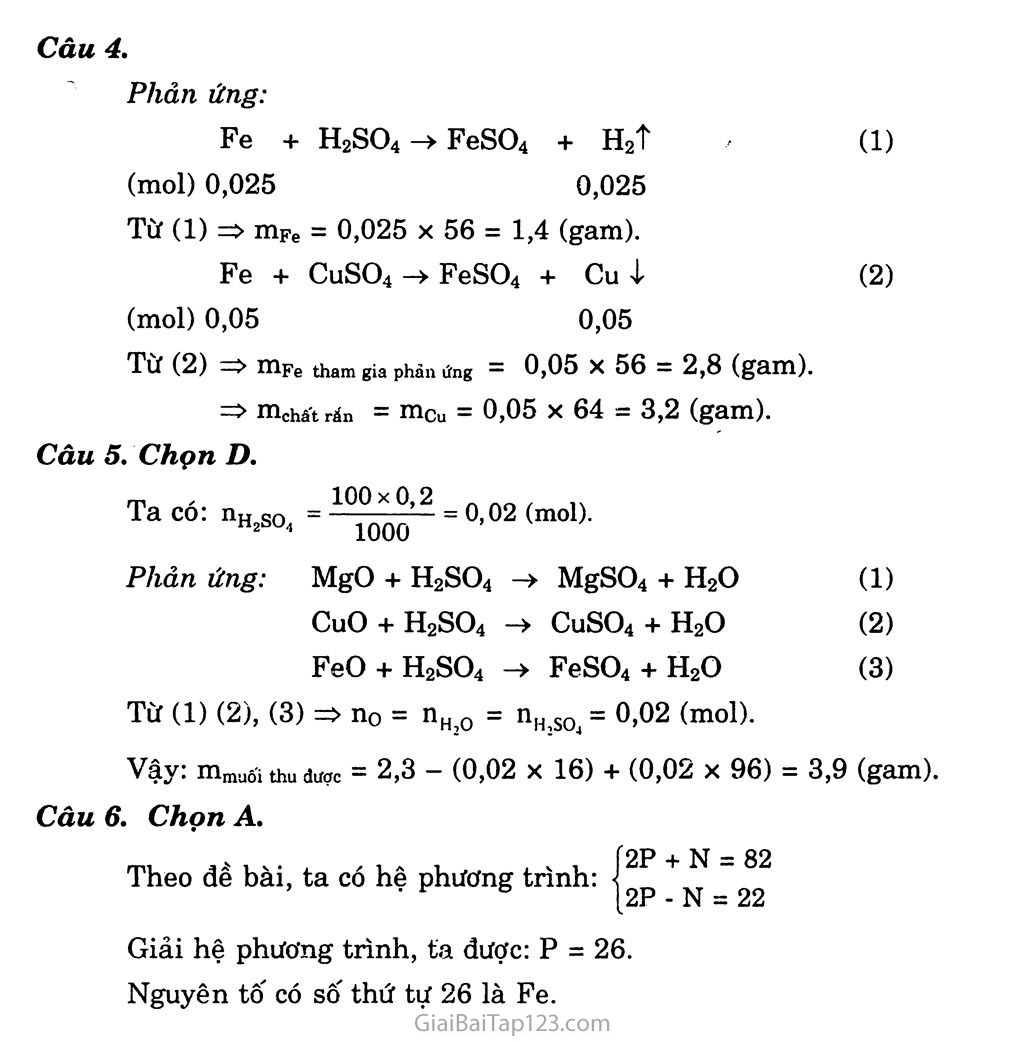 Bài 33. Luyện tập: Tính chất hóa học của sắt và hợp chất của sắt trang 2