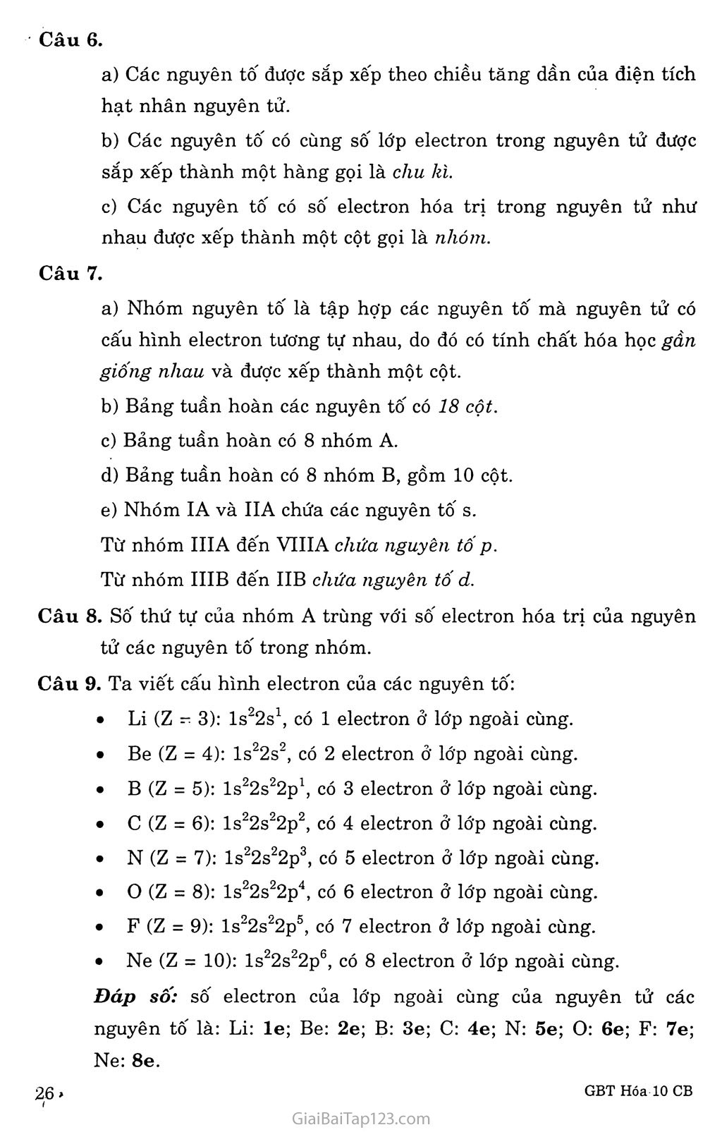 Bài 7. Bảng tuần hoàn các nguyên tố hóa học trang 3