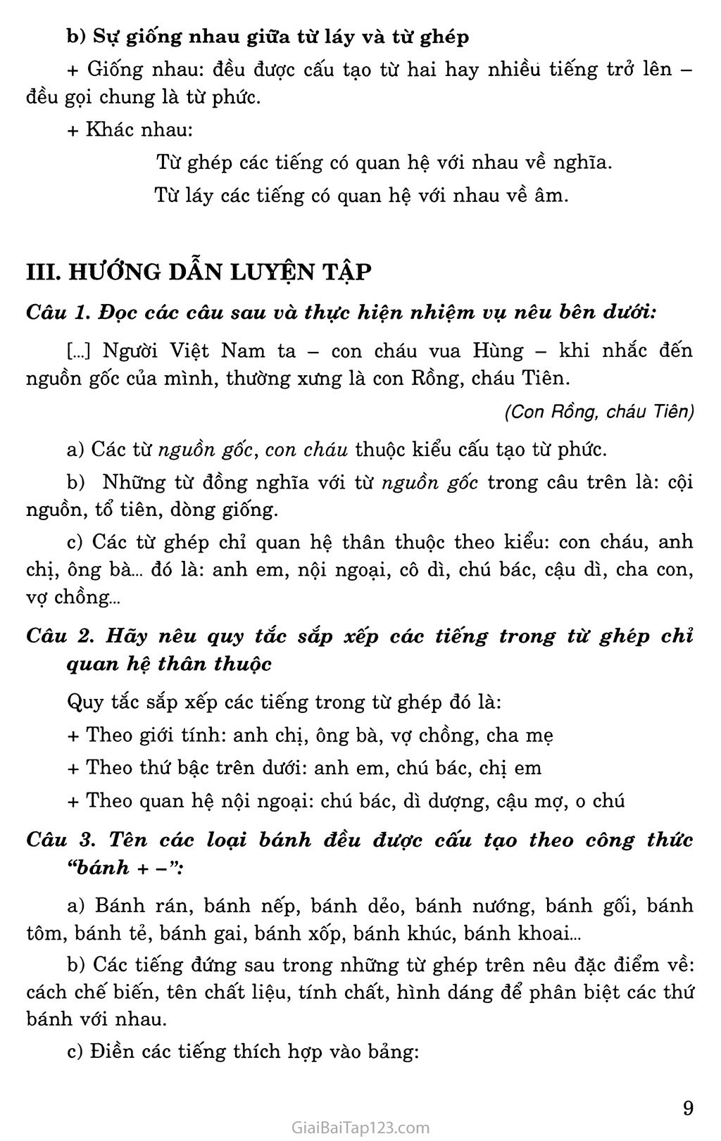 Từ và cấu tạo từ Tiếng Việt trang 2