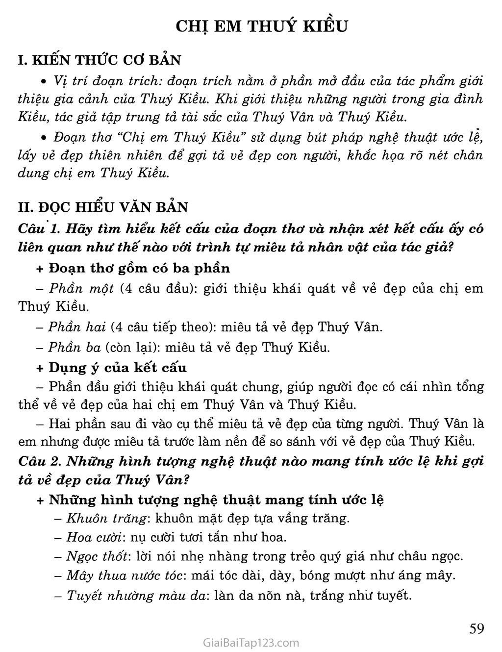 Chị em Thúy Kiều (trích Truyện Kiều) trang 1