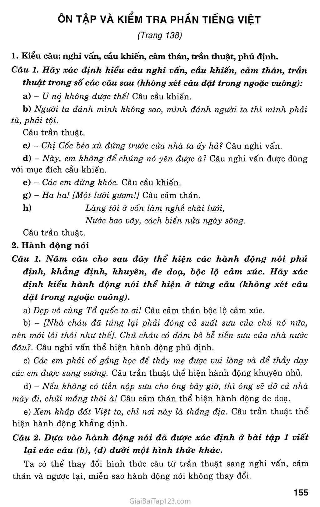 Ôn tập và kiểm tra phần Tiếng Việt (tiếp theo) trang 1