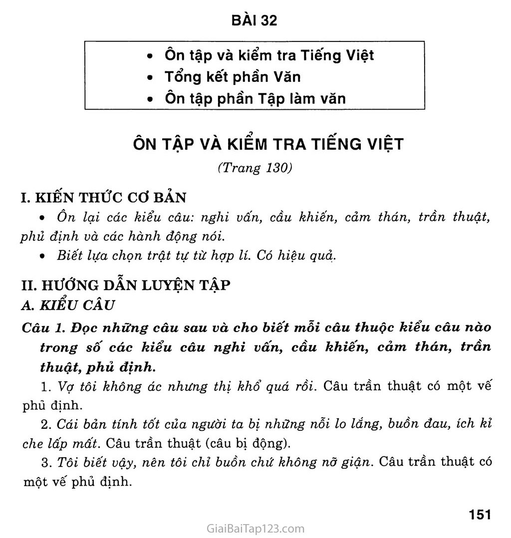 Ôn tập và kiểm tra Tiếng Việt trang 1