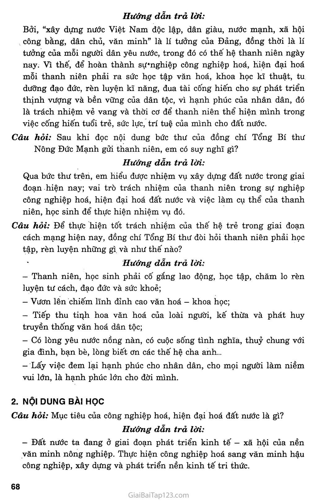 Bài 11. Trách nhiệm của thanh niên trong sự nghiệp công nghiệp hóa, hiện đại hóa đất nước trang 2 Bài 11. Trách nhiệm của thanh niên trong sự nghiệp công nghiệp hóa, hiện đại hóa đất nước trang 2