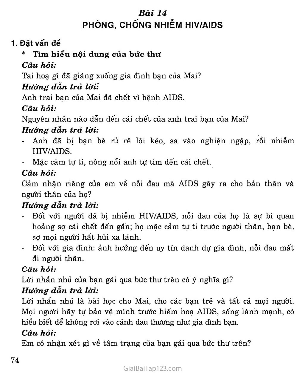 Bài 14. Phòng, chống nhiễm HIV / AIDS trang 1