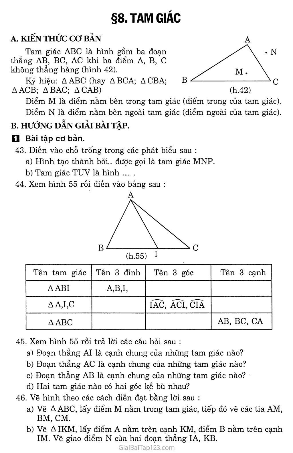 Bài 8. Tam giác trang 1