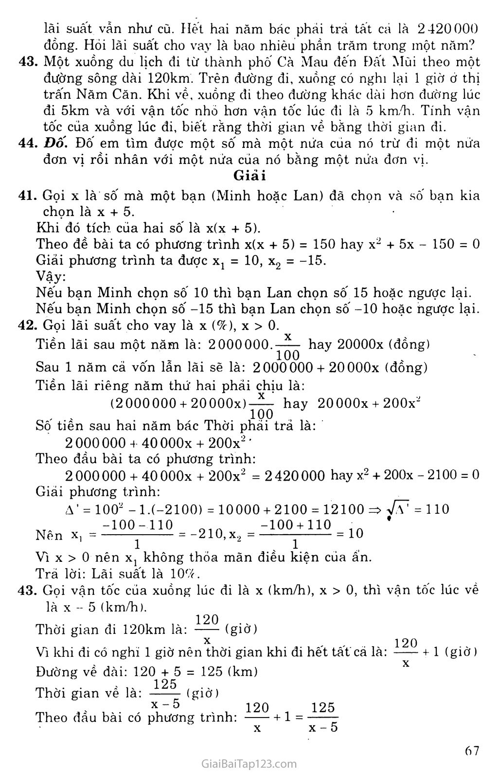 Bài 8. Giải bài toán bằng cách lập phương trình trang 2