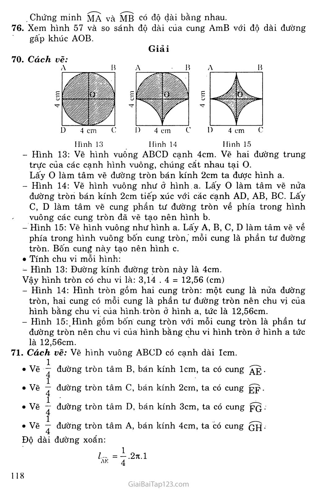 Bài 9. Độ dài đường tròn, cung tròn trang 5