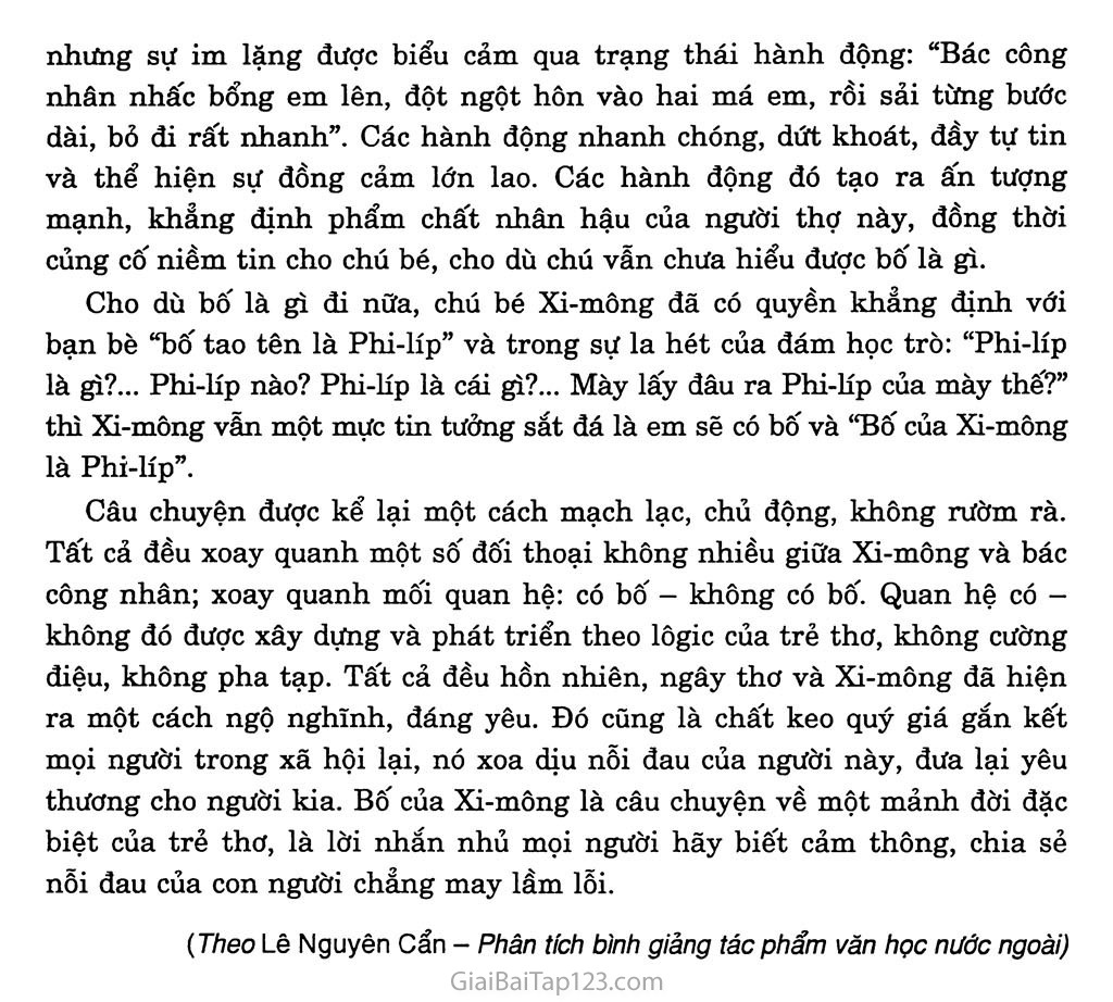 Bố của Xi - mông (trích) trang 6