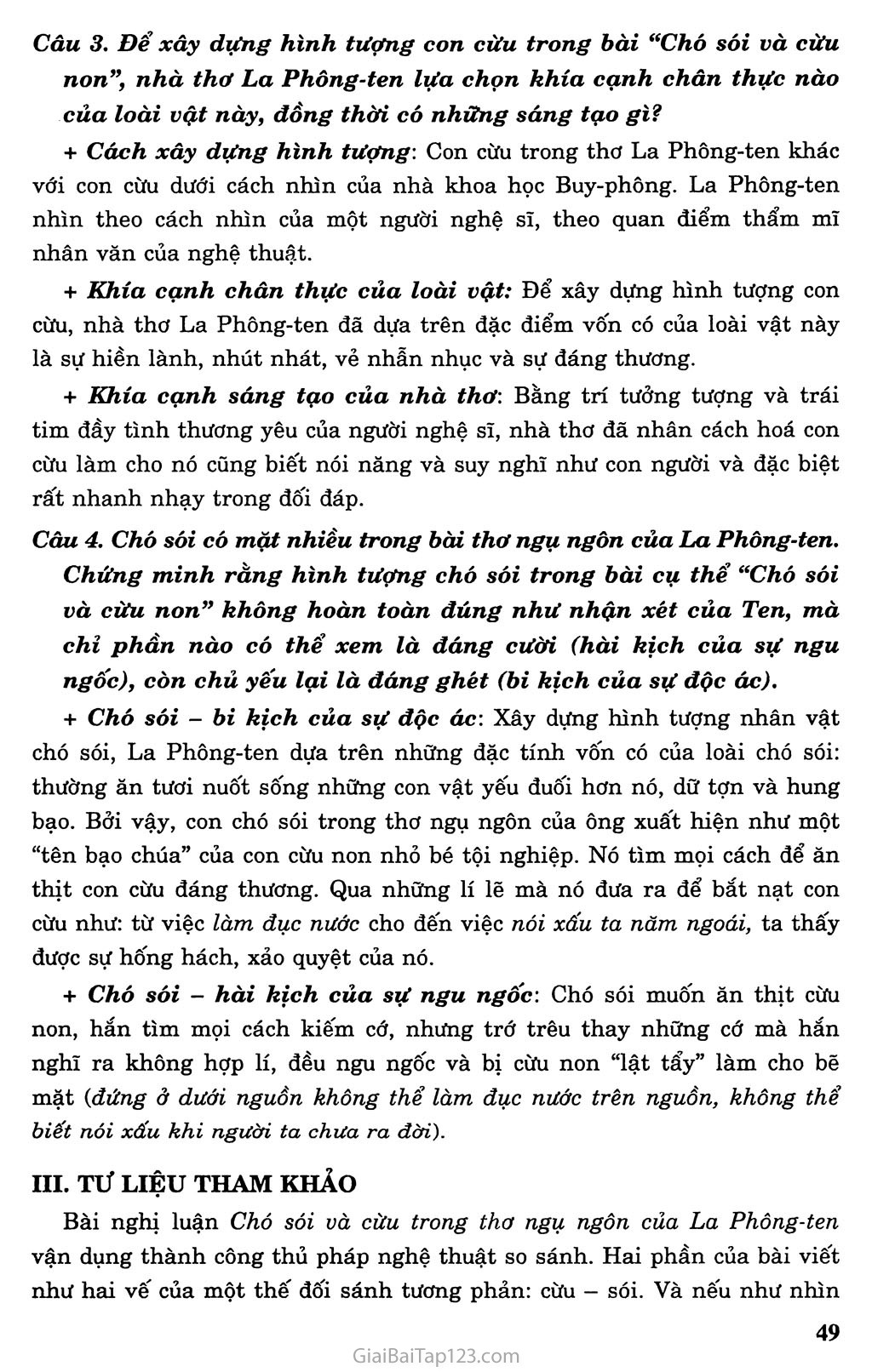 Chó sói và cừu trong thơ ngụ ngôn của La Phông - ten (trích) trang 3