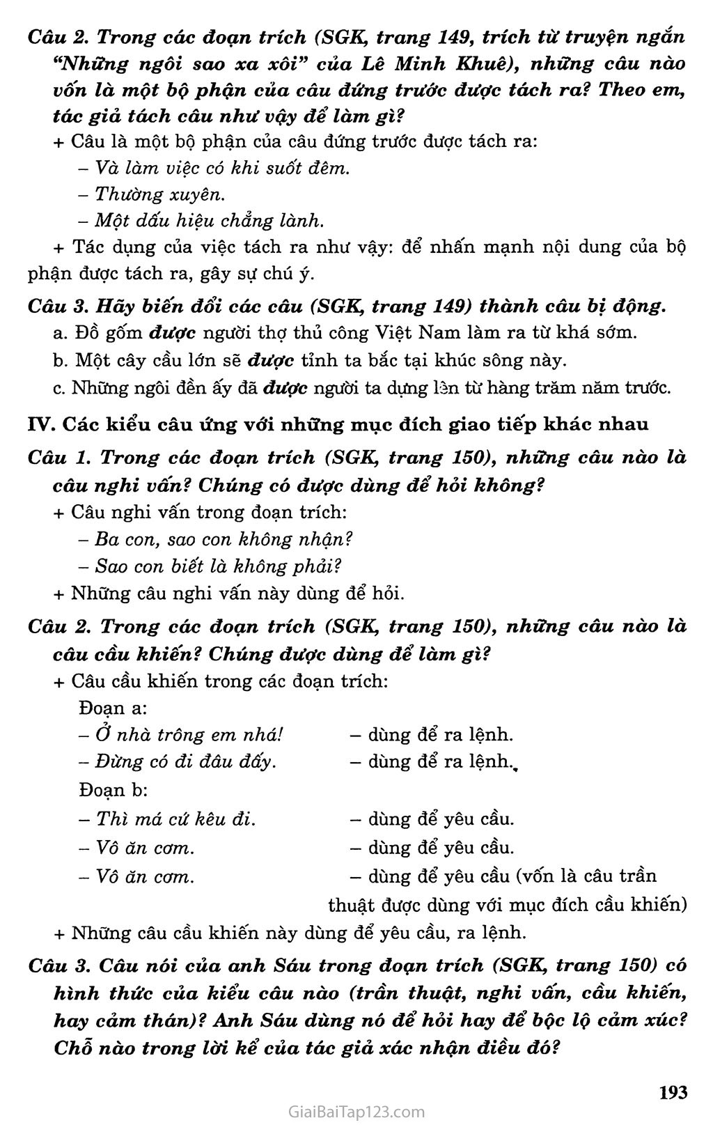 Tổng kết về ngữ pháp (tiếp theo) trang 5