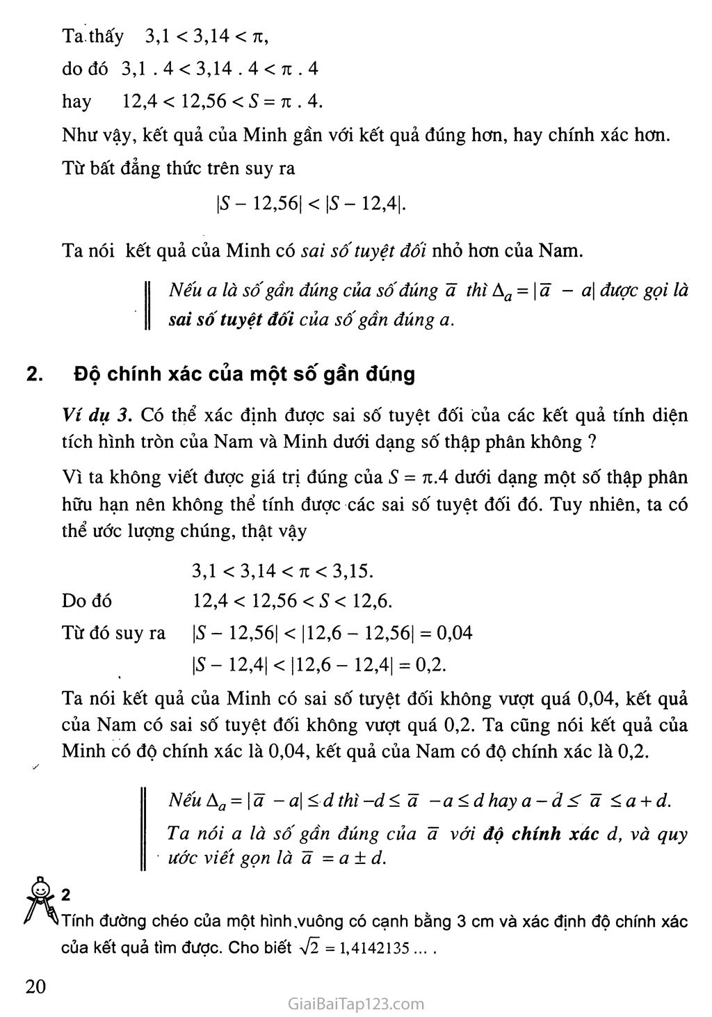 Bài 5. Số gần đúng, sai số trang 2 Bài 5. Số gần đúng, sai số trang 2