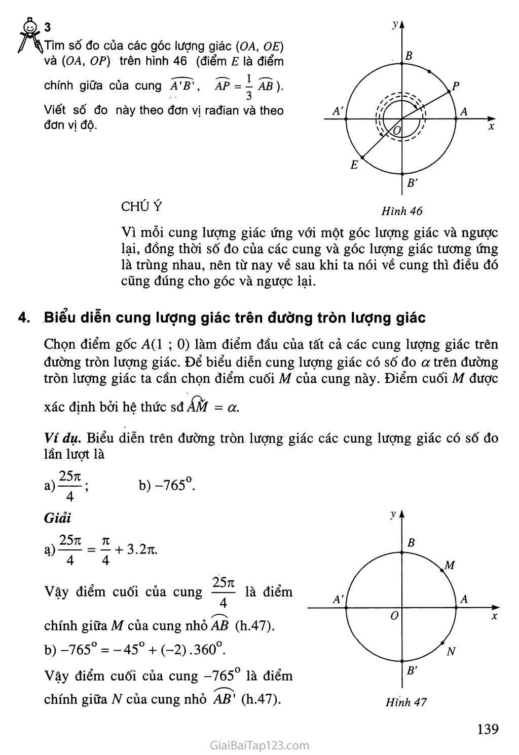 Bài 1. Cung và góc lượng giác trang 8