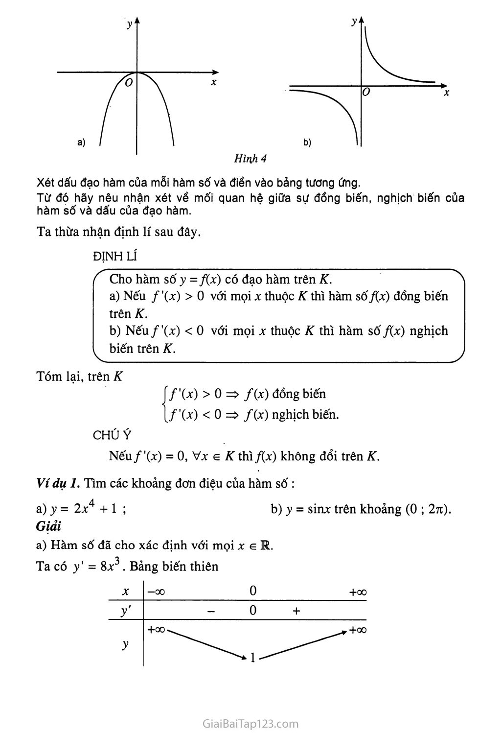 Bài 1. Sự đồng biến, nghịch biến của hàm số - Bài đọc thêm: Tính chất đơn điệu của hàm số - Bạn có biết: La - garăng (J. L. Lagrange) trang 4
