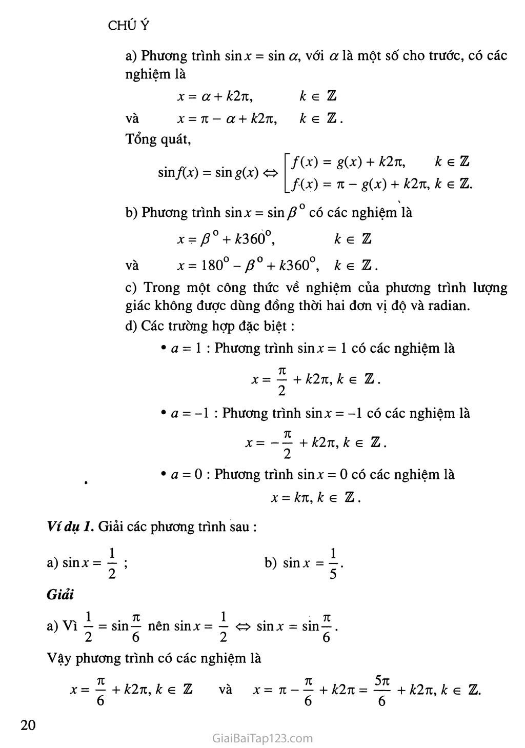 Bài 2. Phương trình lượng giác cơ bản trang 3