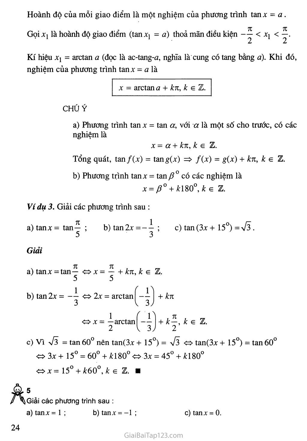 Bài 2. Phương trình lượng giác cơ bản trang 7