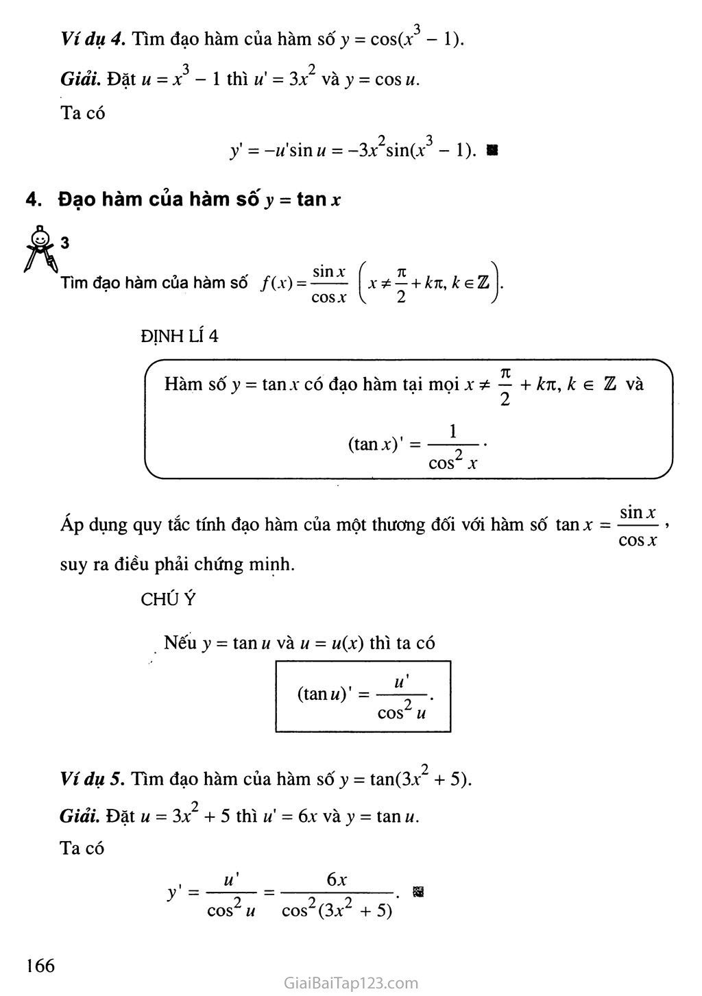 Bài 3. Đạo hàm của hàm số lượng giác trang 4