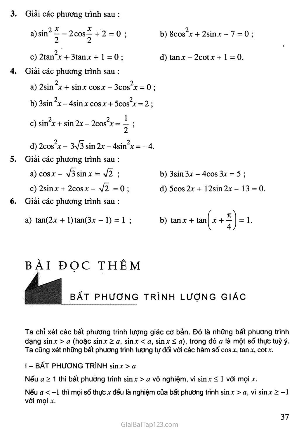 Bài 3. Một số phương trình lượng giác thường gặp trang 9