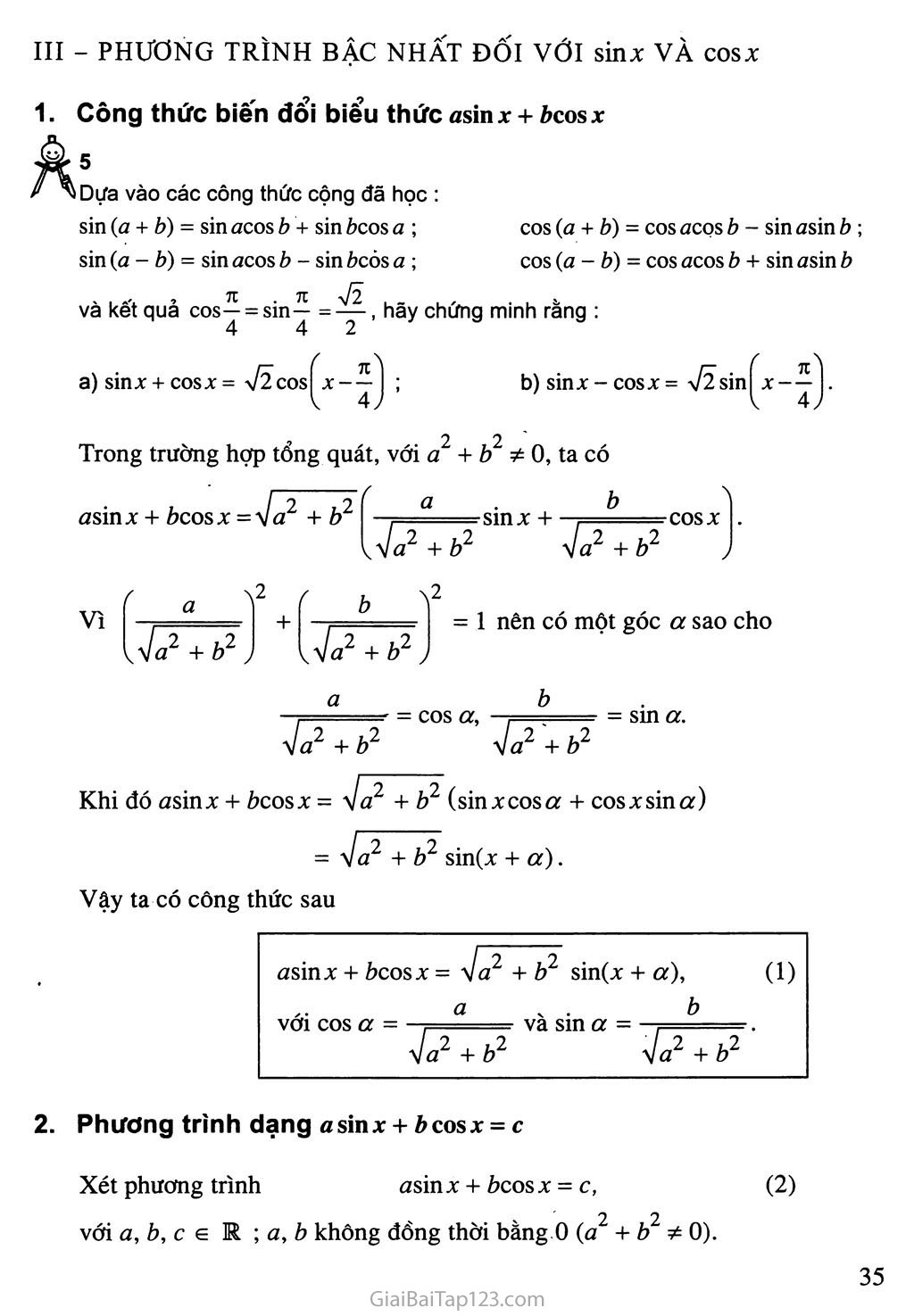 Bài 3. Một số phương trình lượng giác thường gặp trang 7