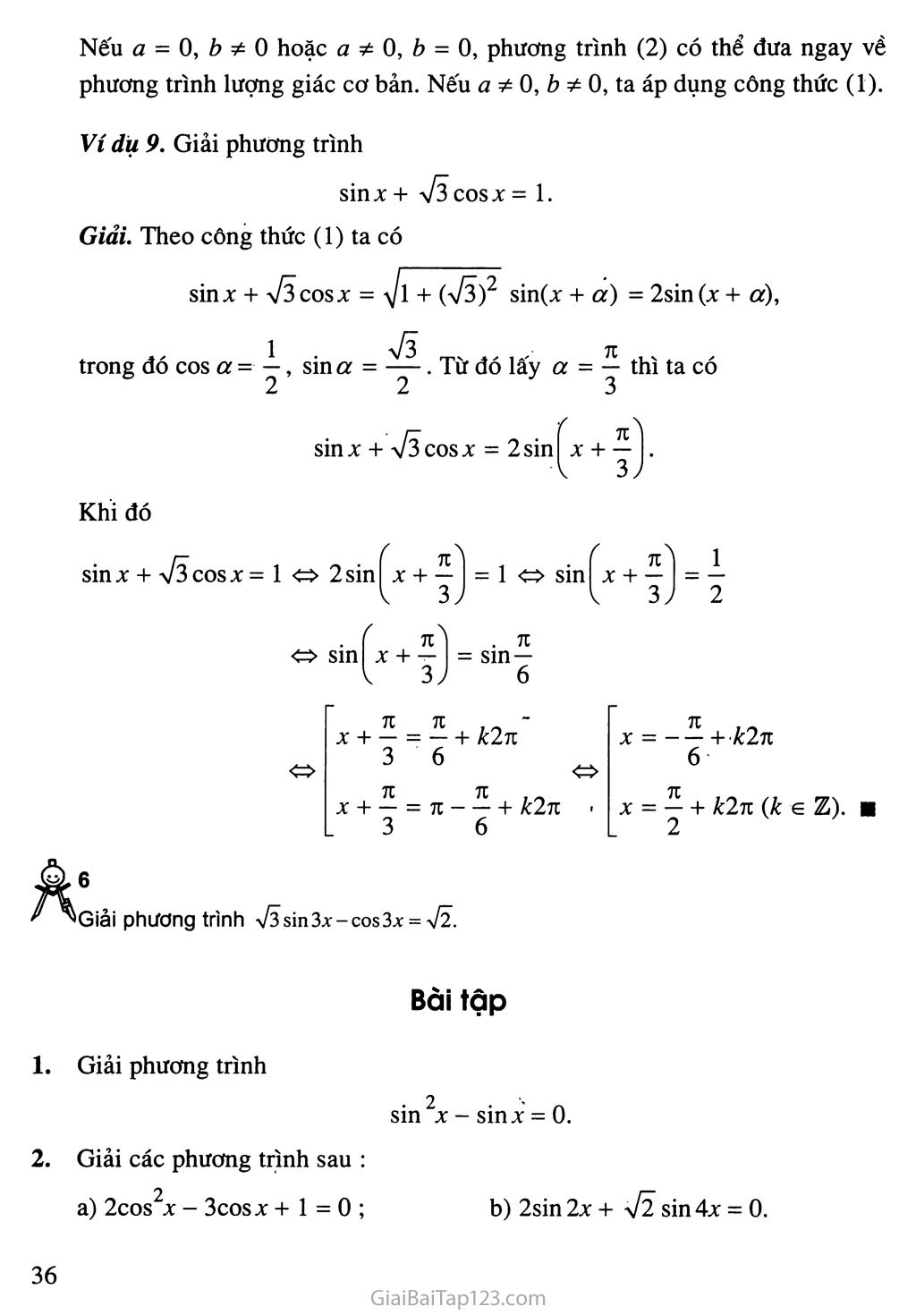 Bài 3. Một số phương trình lượng giác thường gặp trang 8