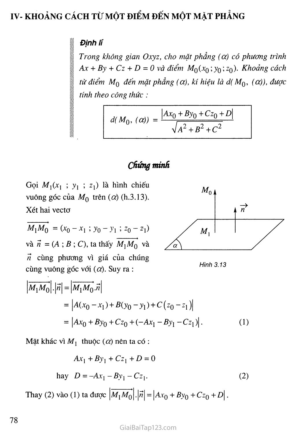 Bài 2. Phương trình mặt phẳng trang 10