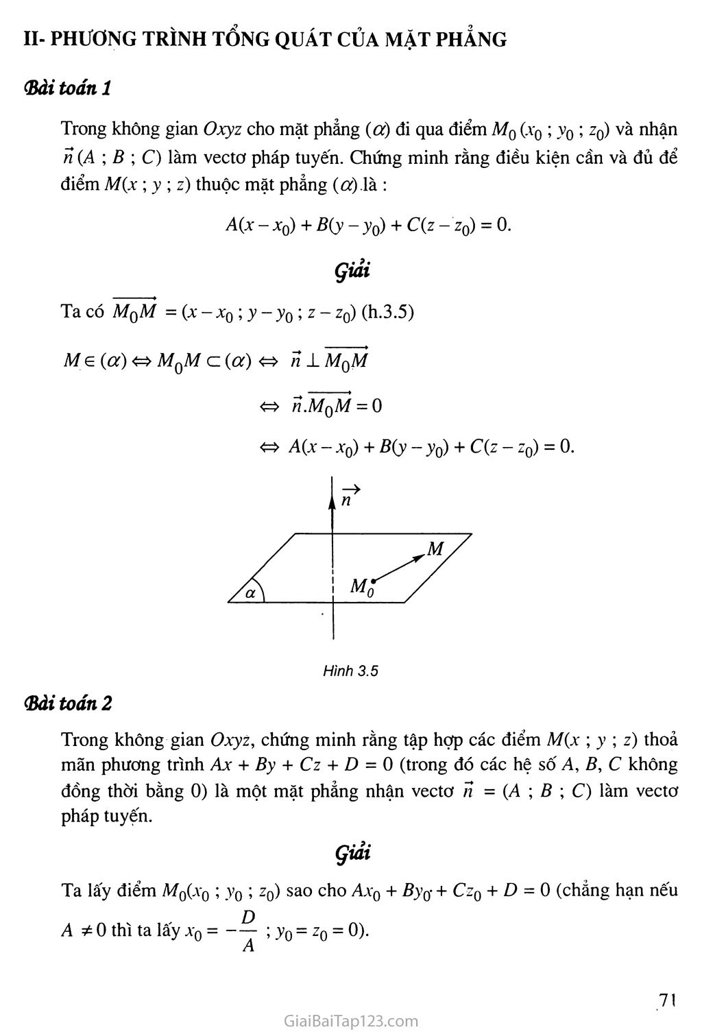 Bài 2. Phương trình mặt phẳng trang 3