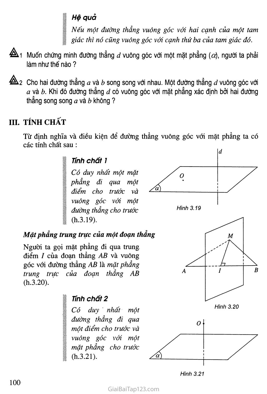 Bài 3. Đường thẳng vuông góc với mặt phẳng trang 3