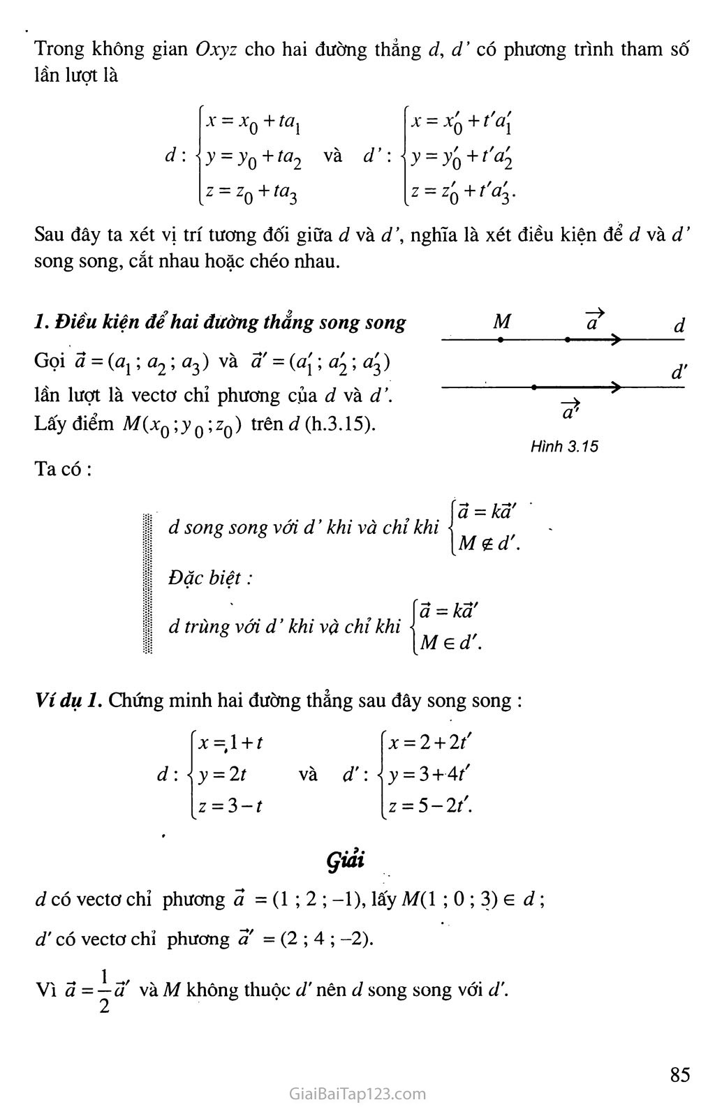 Bài 3. Phương trình đường thẳng trong không gian trang 5