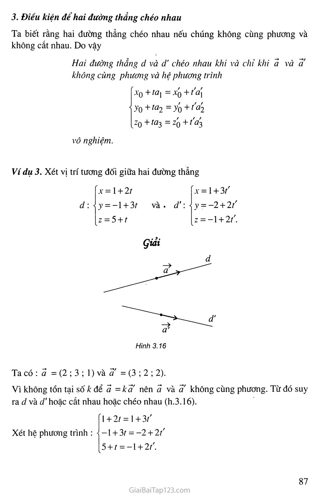 Bài 3. Phương trình đường thẳng trong không gian trang 7
