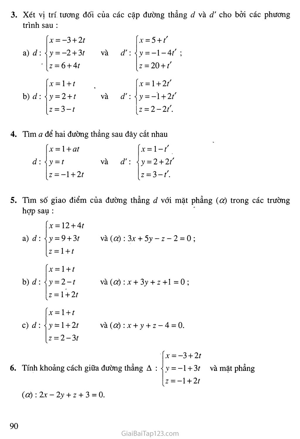 Bài 3. Phương trình đường thẳng trong không gian trang 10