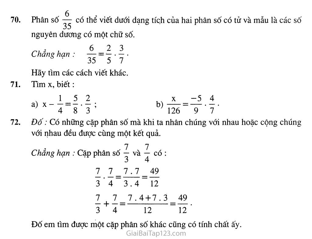 Bài 10. Phép nhân phân số trang 3