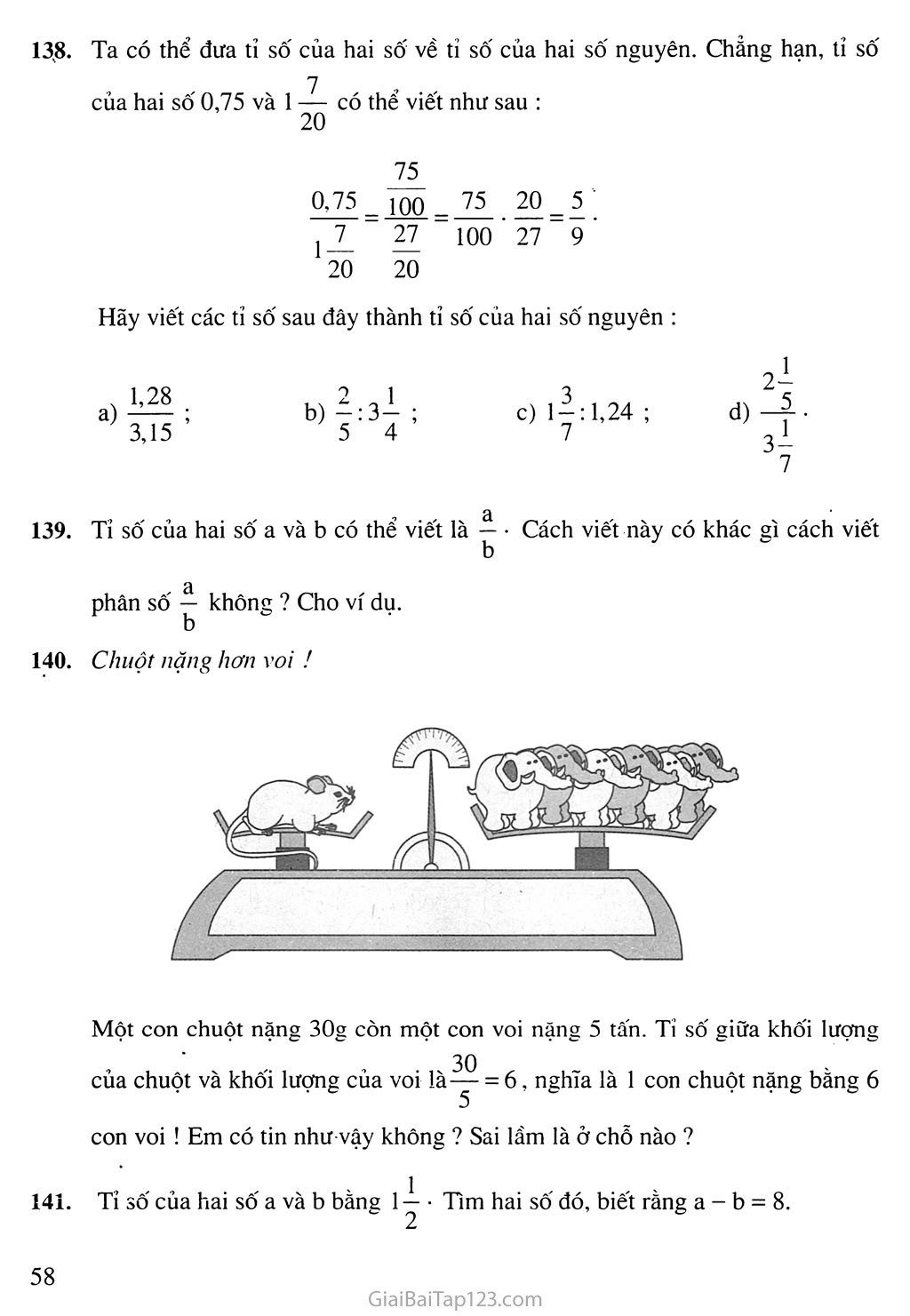 Bài 16. Tìm tỉ số của hai số trang 3 Bài 16. Tìm tỉ số của hai số trang 3