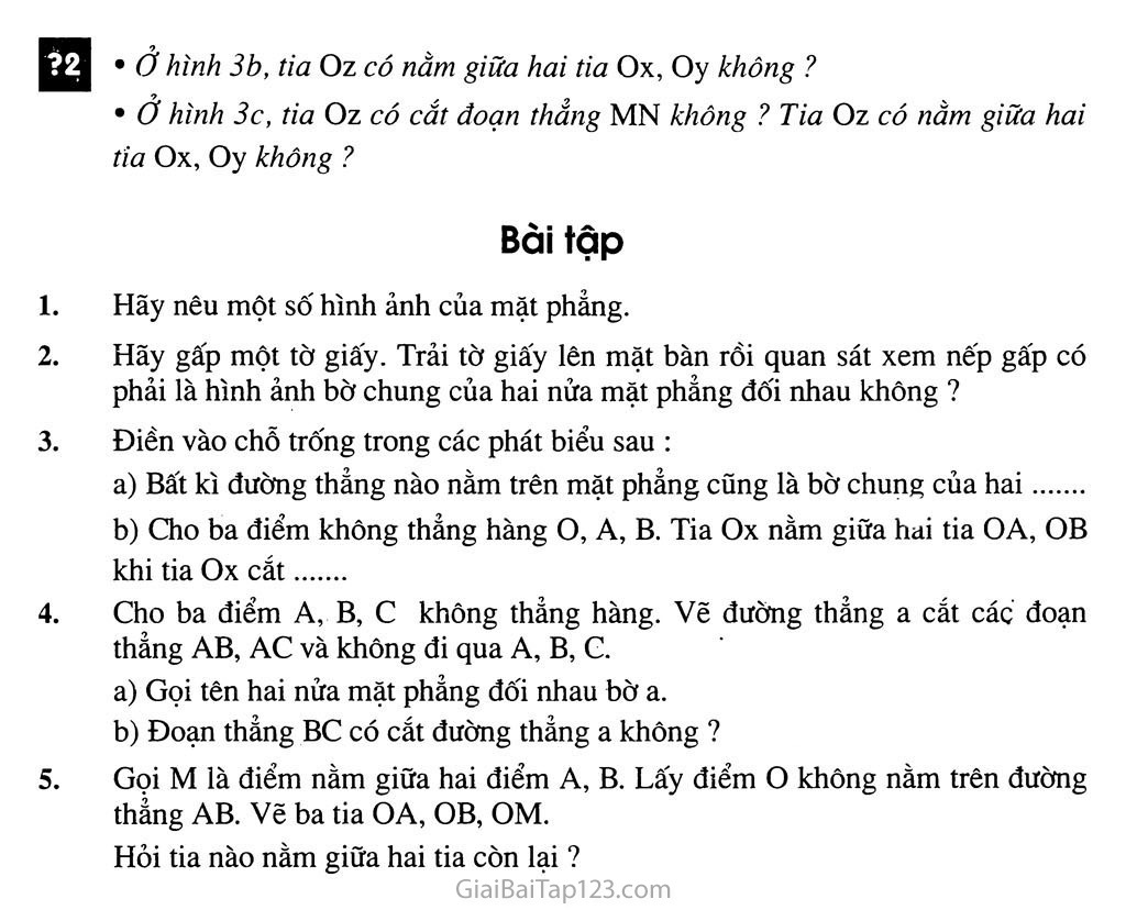 Bài 1. Nửa mặt phẳng trang 3