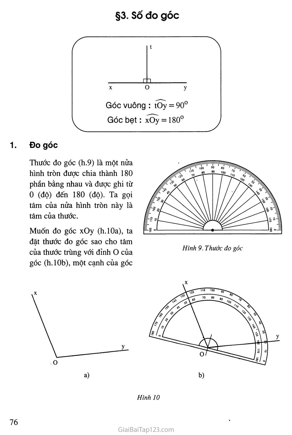 Bài 3. Số đo góc trang 1 Bài 3. Số đo góc trang 1
