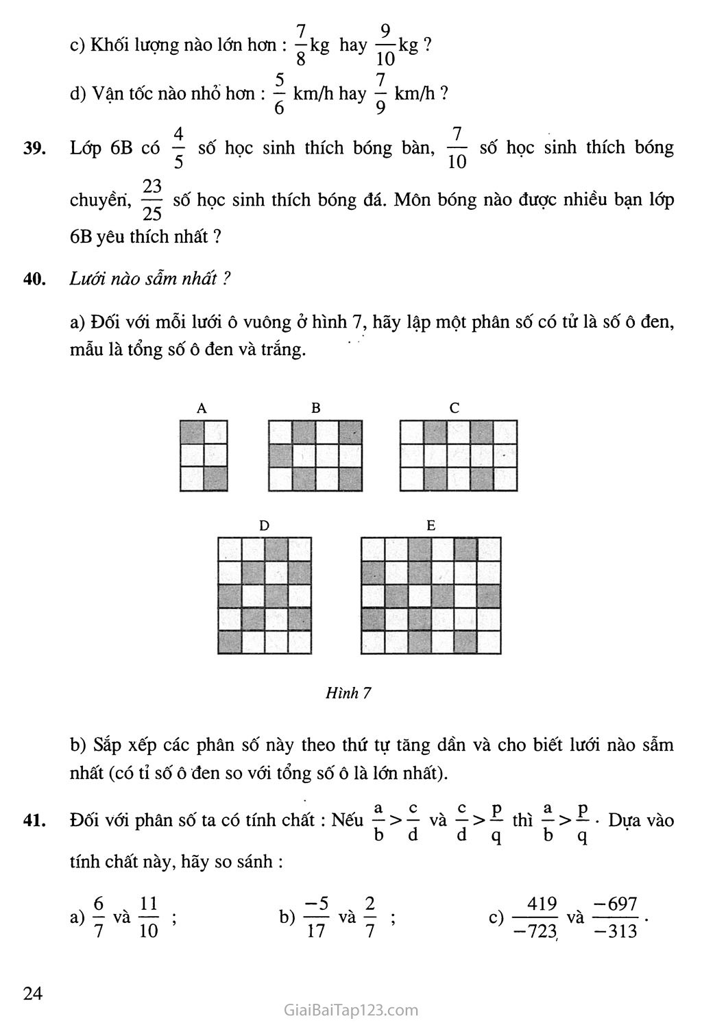 Bài 6. So sánh phân số trang 3