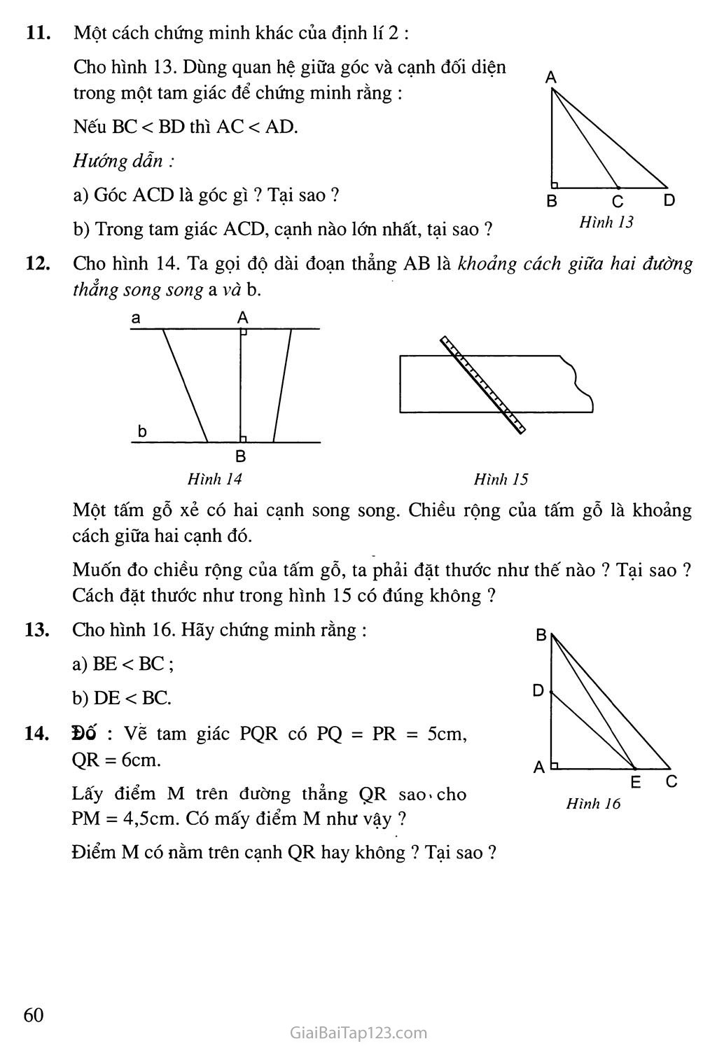 Bài 2. Quan hệ giữa đường vuông góc và đường xiên, đường xiên và hình chiếu trang 4