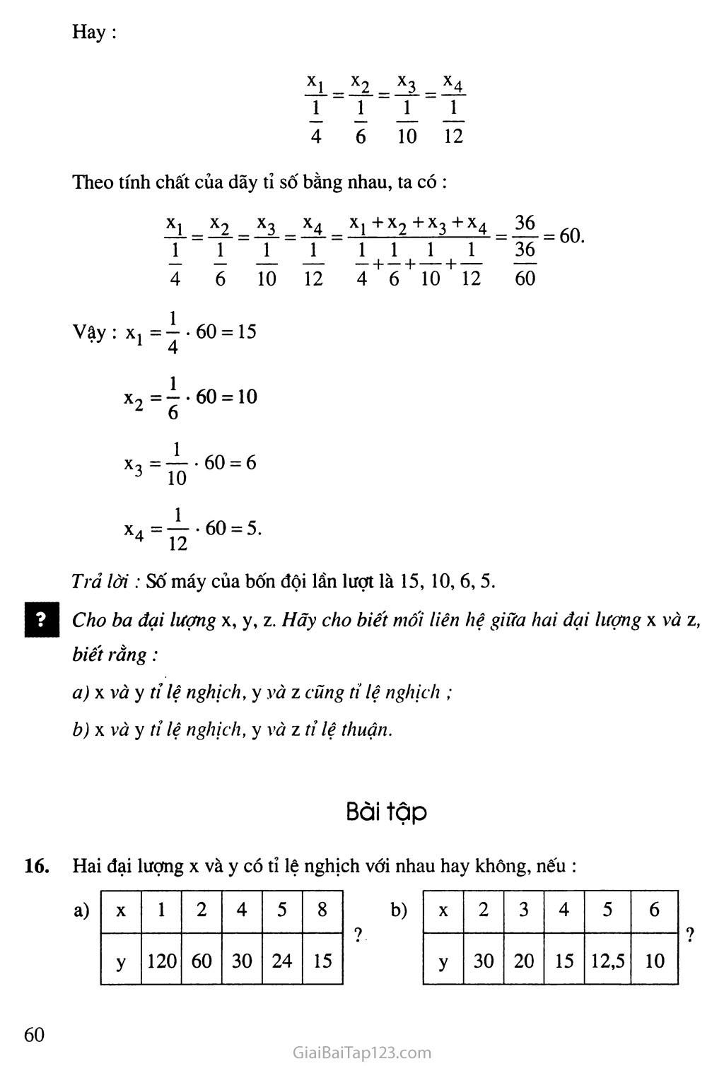 Bài 4. Một số bài toán về đại lượng tỷ lệ nghịch trang 2