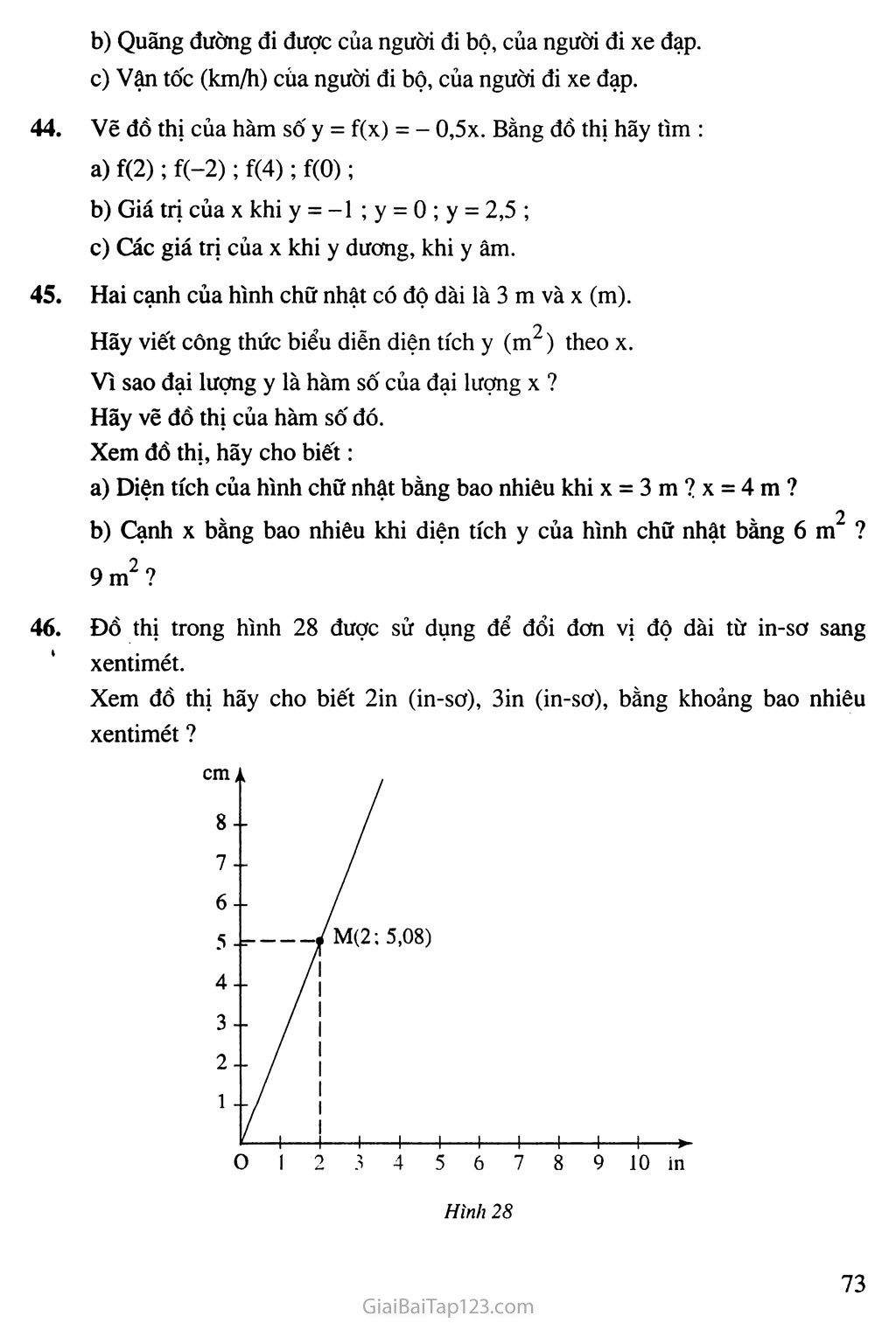 Bài 7. Đồ thị của hàm số y = ax (a ≠ 0) trang 5