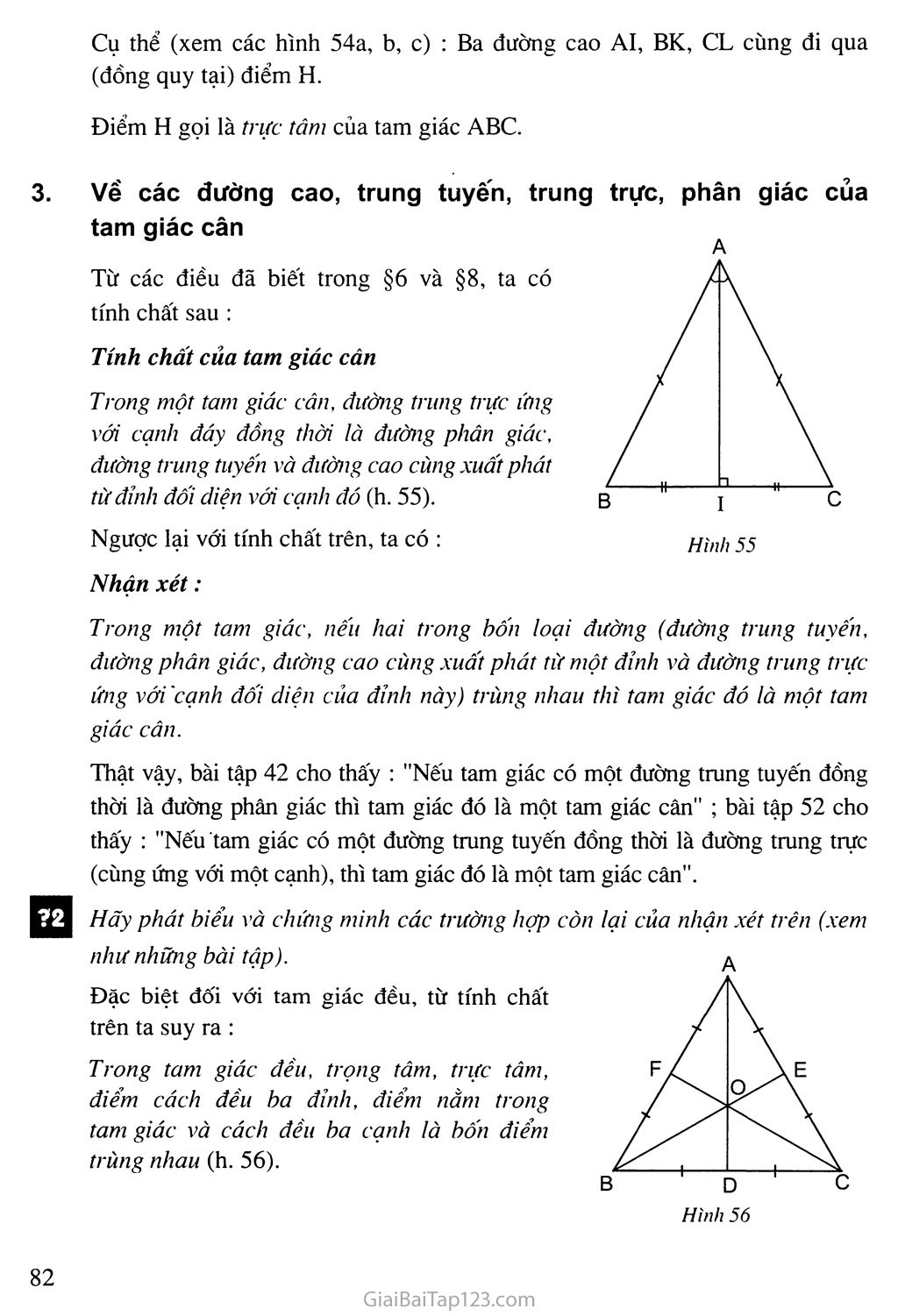 SGK Toán 7 - Bài 9. Tính chất ba đường cao của tam giác