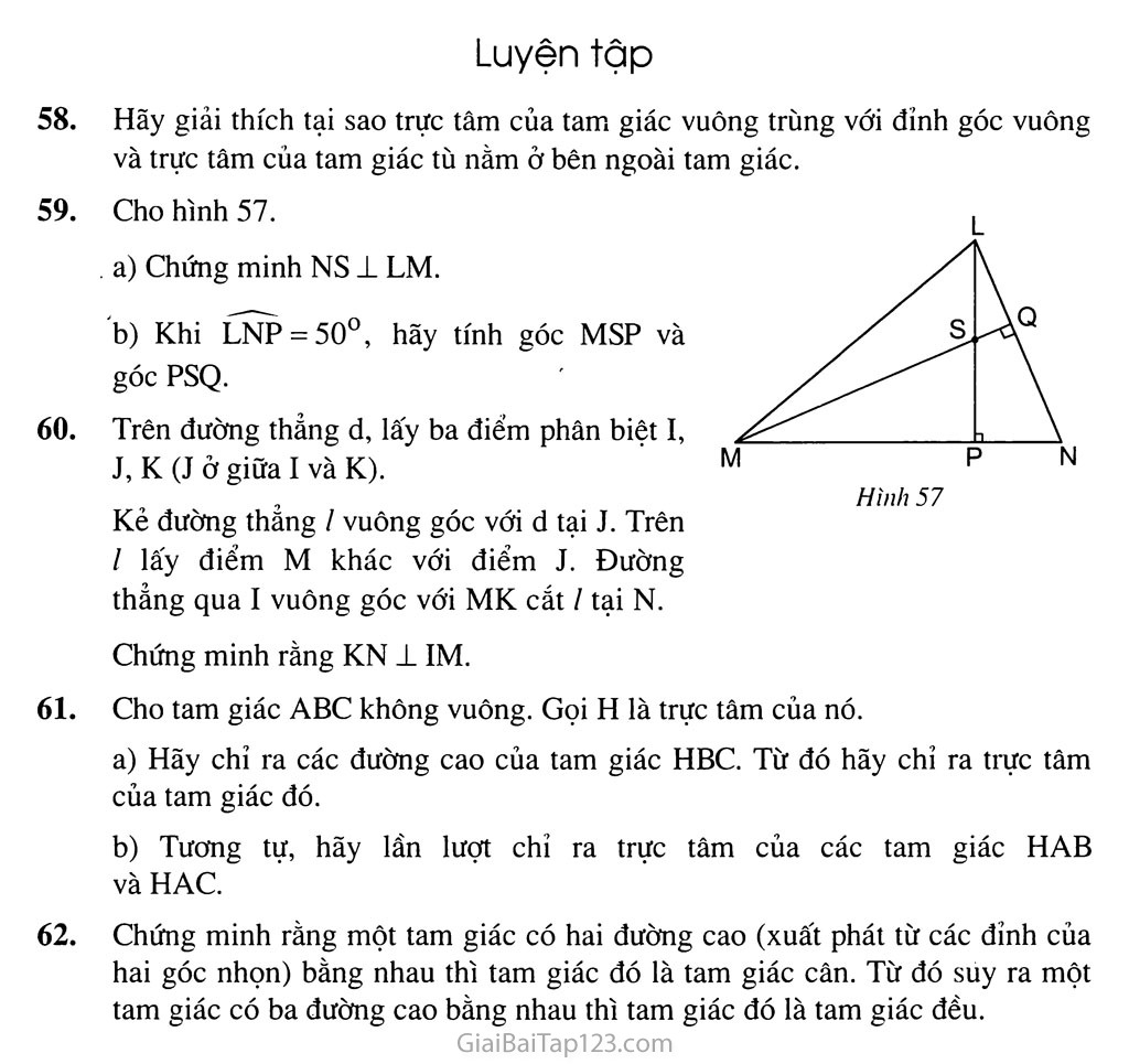 Bài 9. Tính chất ba đường cao của tam giác trang 3