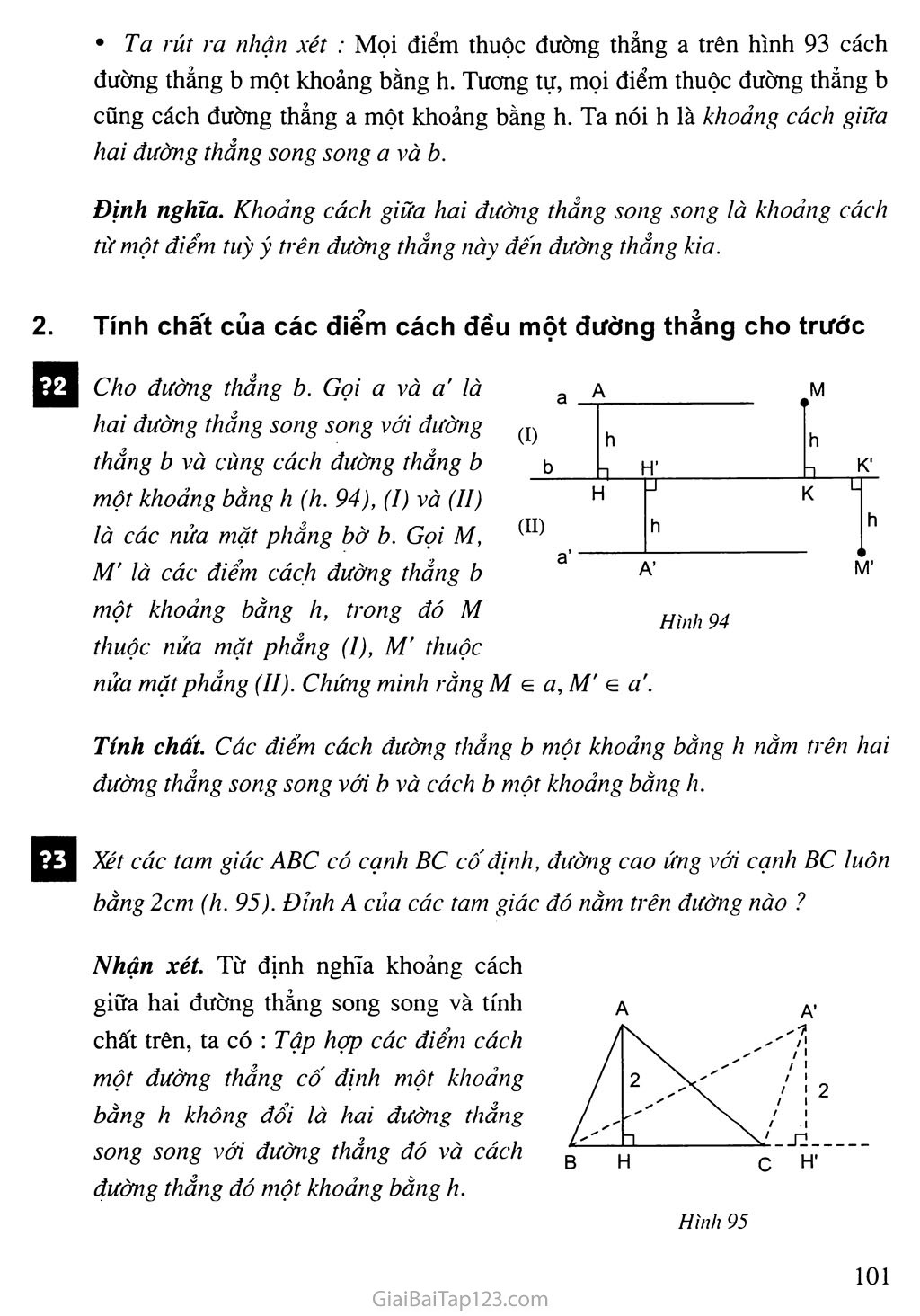 Bài 10. Đường thẳng song song với một đường thẳng cho trước trang 2