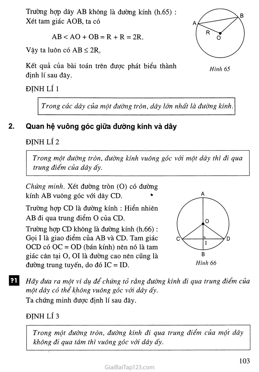 Bài 2. Đường kính và dây của đường tròn trang 2